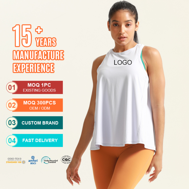 Ladies' Back-Slit Knottable Quick-Dry Tank Top