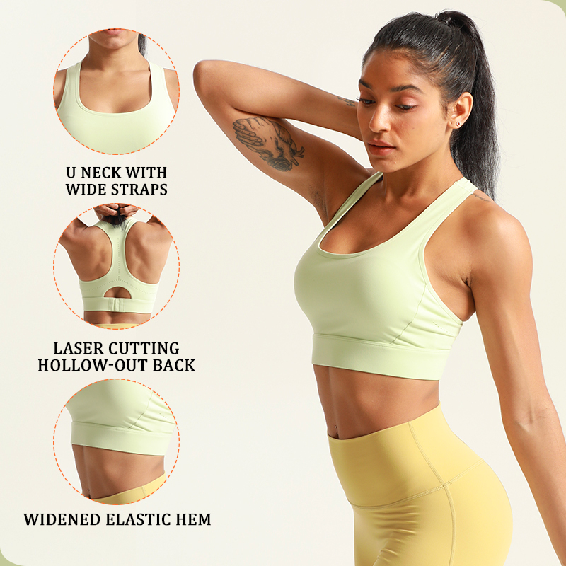 Bella Customizable Laser Bonded Gym Sports Bra – Breathable