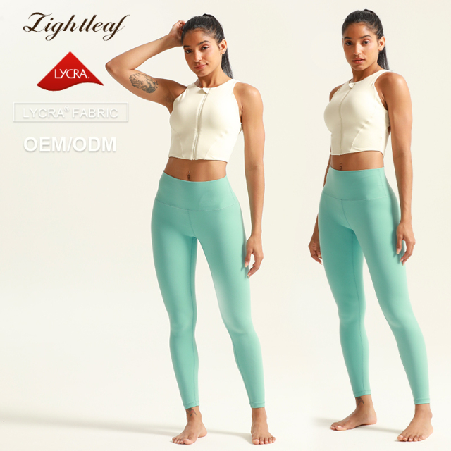 Women's Zip Front Sports Bras Fitness Crop Tank Tops