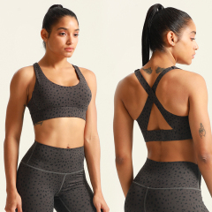 Laser Leopard Print Bra+Legging Sets Gym Yoga Customized Women's Sports Wear