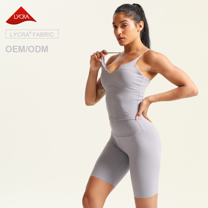 Women's V Neck Spaghetti Strap Tank Tops & Shorts Set