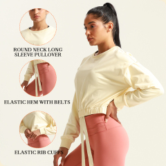 Womens Crew Neck Sports Pullover Sweatshirts