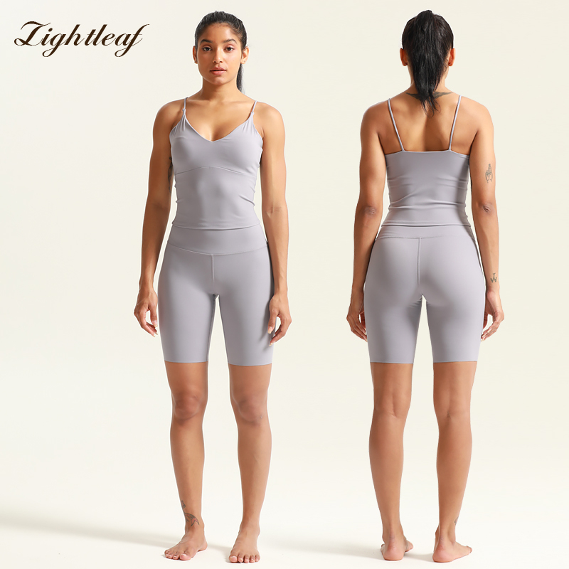 Women's V Neck Spaghetti Strap Tank Tops & Shorts Set