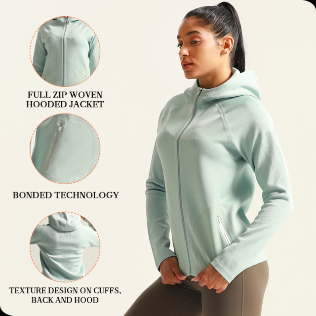 Bella Seamless Bonded Jacket – Soft, Breathable, Ideal for Running & Outdoor Cycling