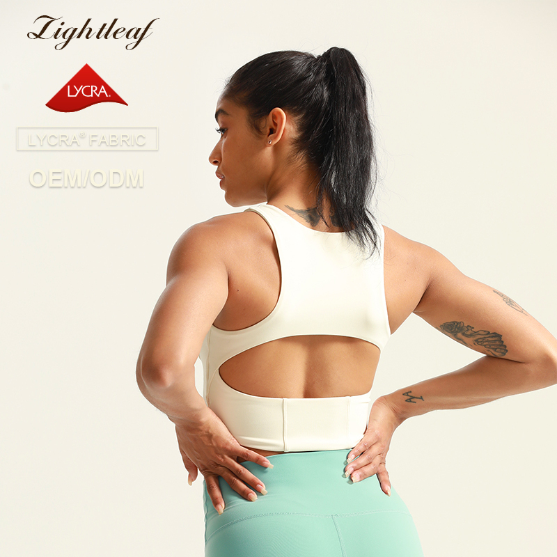 Women's Zip Front Sports Bras Fitness Crop Tank Tops