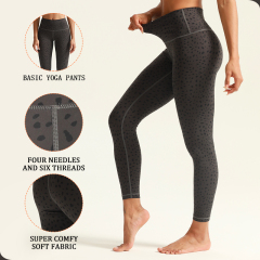 Laser Leopard Print Bra+Legging Sets Gym Yoga Customized Women's Sports Wear