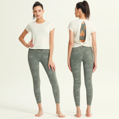 Women's Breathable Quickly Dry Running Gym Fitness Short Sleeve Sport T-Shirt