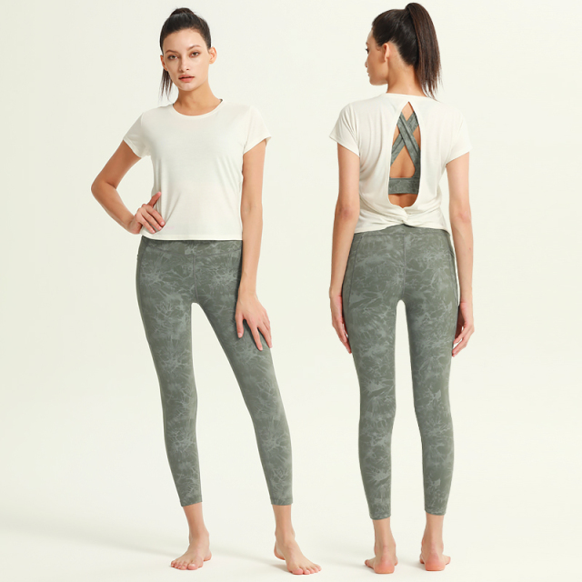 Women's Breathable Quickly Dry Running Gym Fitness Short Sleeve Sport T-Shirt