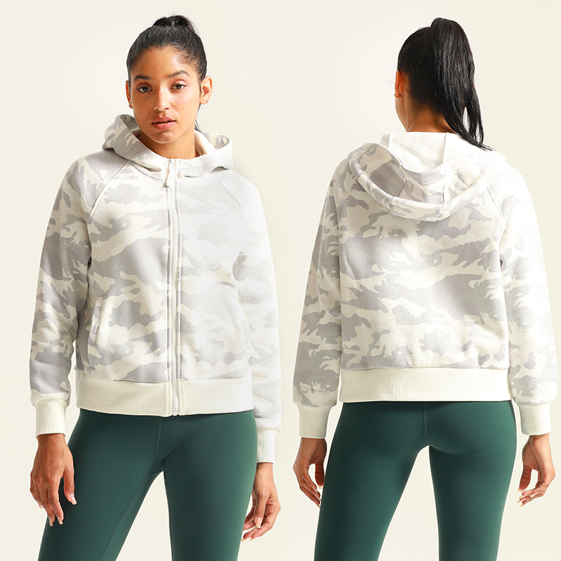 Camouflage Printed Activewar Running Outdoor Cycling Soft Hoodies