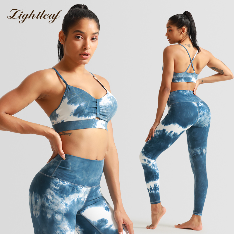 Laser Digital Print Bra+Legging Sets Gym Yoga Customized Women's Sports Wear