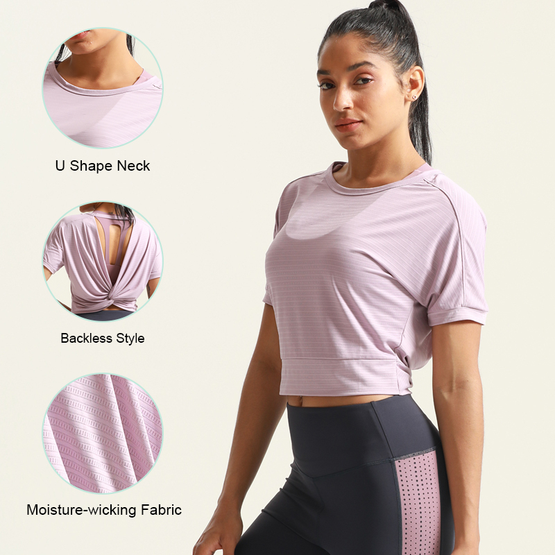 Women's fashion quick-drying lightweight sport short top