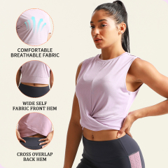 Women's open-back knotted quick-drying Tank Top