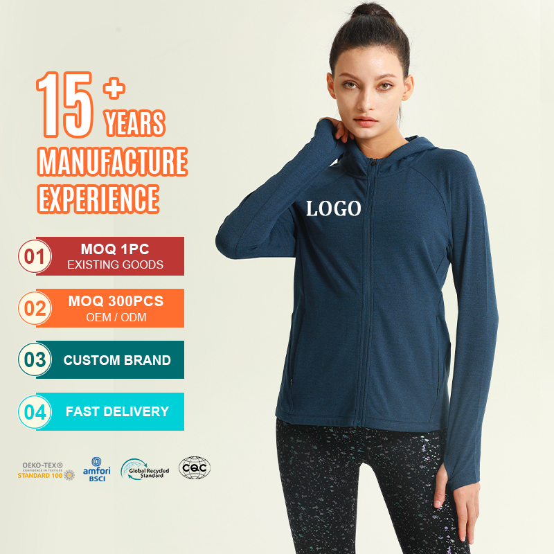 OEM&ODM  Seamless Bonded Activewar Running Outdoor Jacket