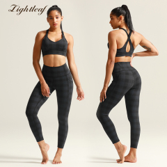 Customized Laser Digital Print Bra+Legging Sets Gym Yoga Activewear