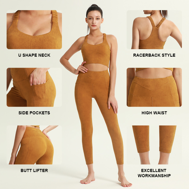 Custom Gym Activewear Sports Bra Fitness Yoga Set