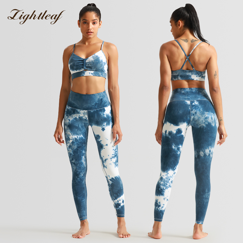Laser Digital Print Bra+Legging Sets Gym Yoga Customized Women's Sports Wear