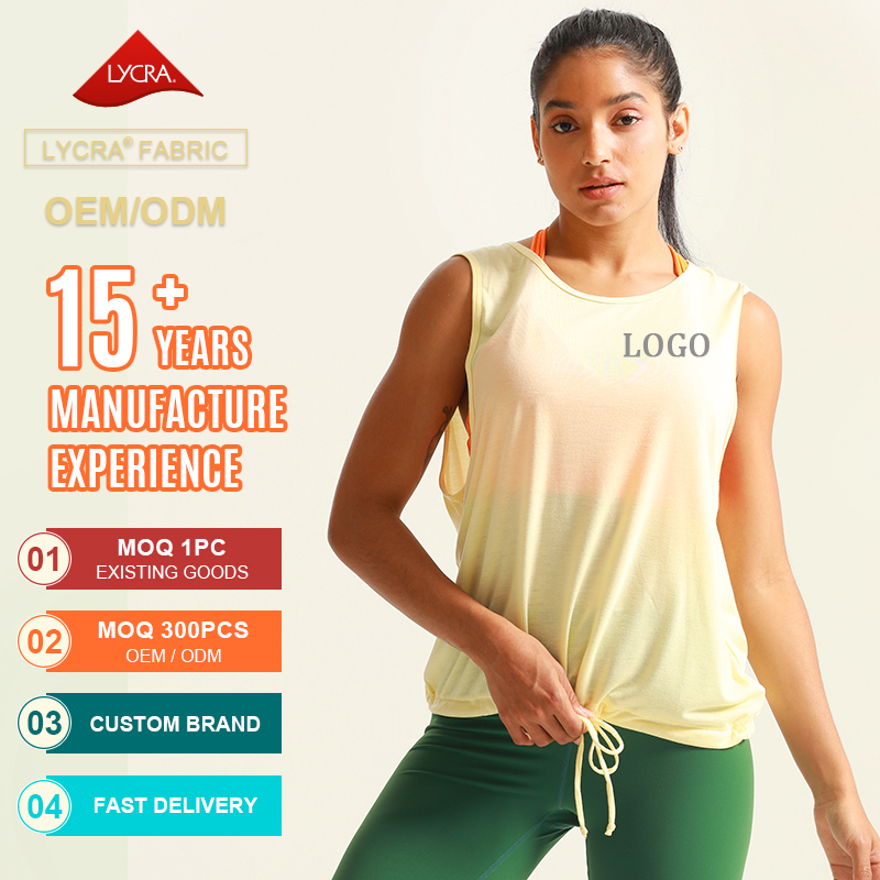 Women's open-back knotted quick-drying Tank Top