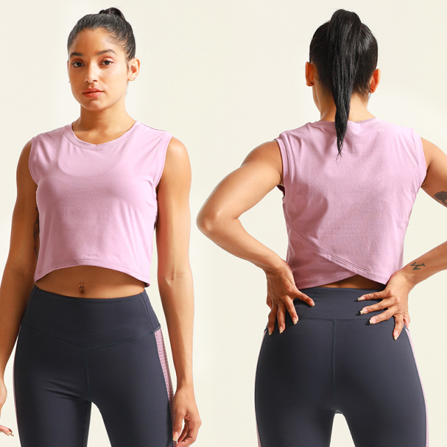 Women's open-back knotted quick-drying Tank Top