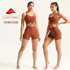 Women Bra & Legging Yoga Fitness Shorts Set