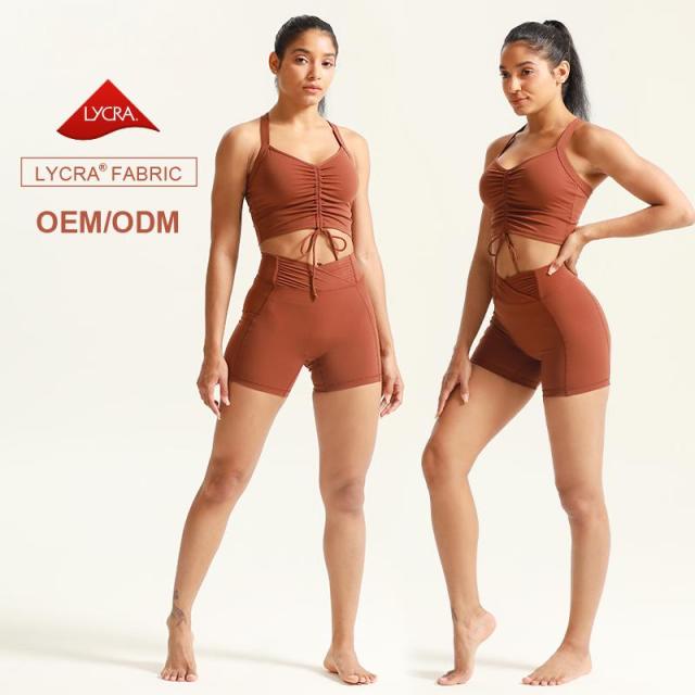 Women Bra & Legging Yoga Fitness Shorts Set