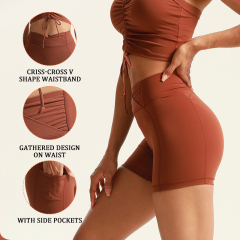 Women Bra & Legging Yoga Fitness Shorts Set