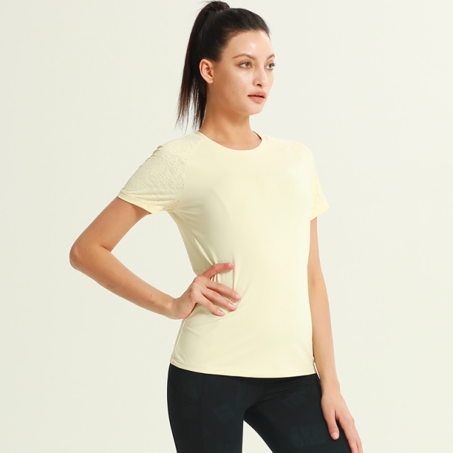 Women's Running Gym Fitness Short Sleeve Sport T-Shirt