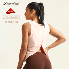 Custom Women's Fashion Quick-Drying Lightweight Sports  Cross Back Tank Top