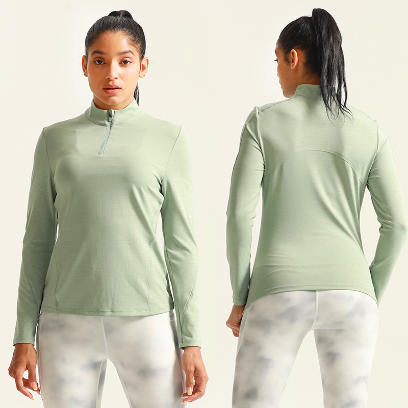 Custom Women's Lightweight 1/4 Zip Long Sleeve Sports Shirts