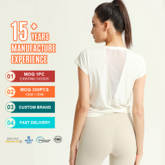 Women's Breathable Running Gym Fitness Short Sleeve Mesh Fabric Sport T-Shirt