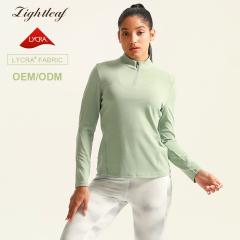 Custom Women's Lightweight 1/4 Zip Long Sleeve Sports Shirts