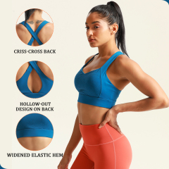 Laser Cut Women's Breathable Yoga Bonded Bra Legging Sets Sportswear