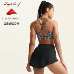 Women Gym Digital Print Bra & Shorts Custom Yoga Fitness Set