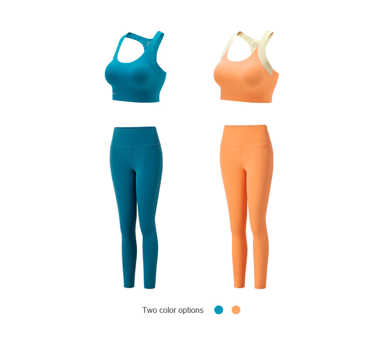 Women's Breathable Activewear Laser Cut Bonded Yoga Bra Legging Sets