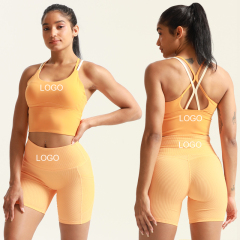 Laser Cut Bonded Bra Legging Sets Sportswear Women's Breathable Yoga