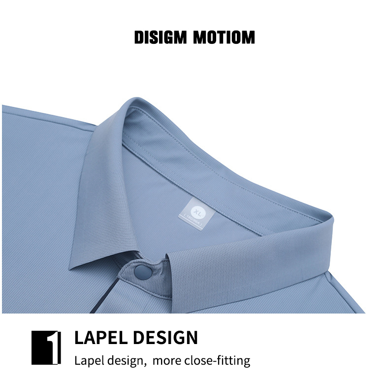 Men Short Sleeve Ice Silk Polo Shirt