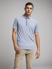 Men Short Sleeve Ice Silk Golf Polo Shirt