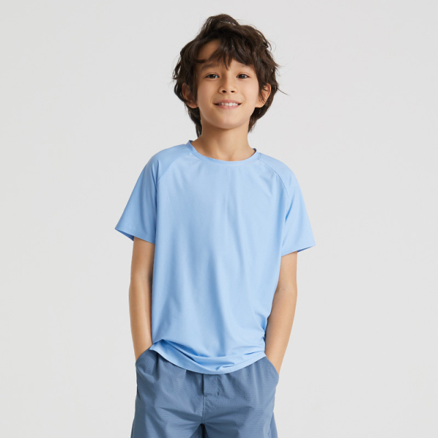 Plain Crew Neck Running Spors Kids T-shirts