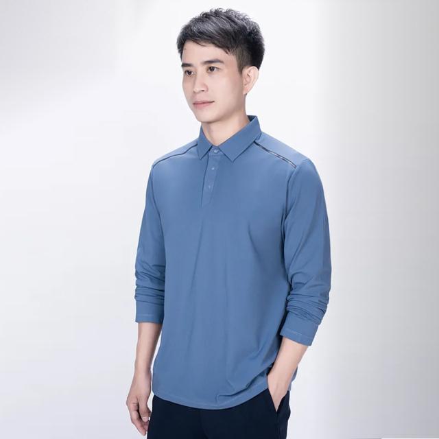 Men's Casual Long Sleeve Polo Shirts