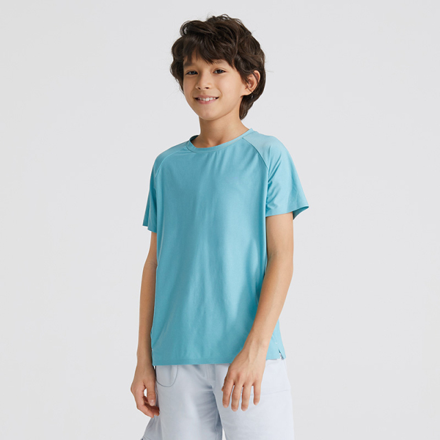 Plain Crew Neck Running Spors Kids T-shirts