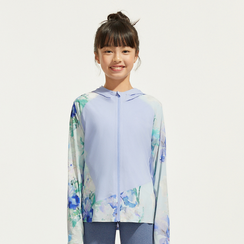 Ice-Skin Kids' Outdoor Sports Hoodie with SPF Protection