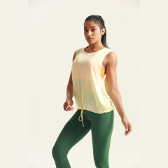 OEM Women Workout Sport T-Shirt Backless Hollow-out Gym Tank Tops