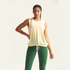 OEM Women Workout Sport T-Shirt Backless Hollow-out Gym Tank Tops