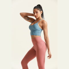 Custom Women Gym Wear Sleeveless Tank Tops Cross Back Sports Bra