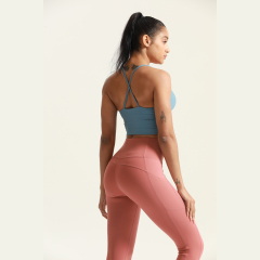 Custom Women Gym Wear Sleeveless Tank Tops Cross Back Sports Bra