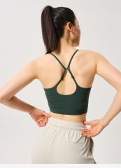 Custom Strappy Cross Back Sports Yoga Bra