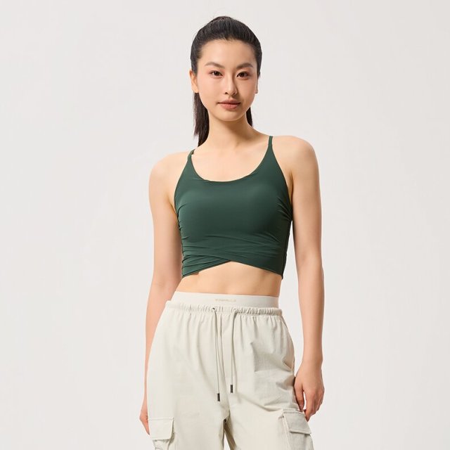 Strappy Cross Back Sports Workout Tops