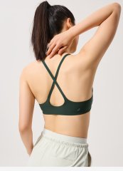 Spaghetti Strappy Cross Back Sports Bra