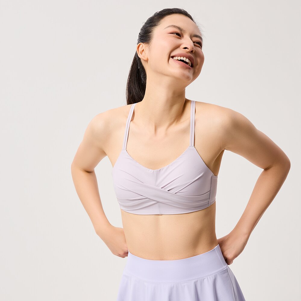 Spaghetti Strappy Cross Back Sports Bra