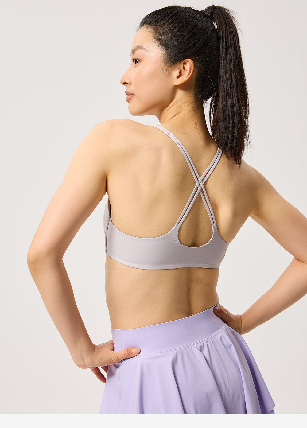 Spaghetti Strappy Cross Back Sports Bra