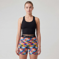 Women's Watercolor Abstract Print Biker Running Shorts